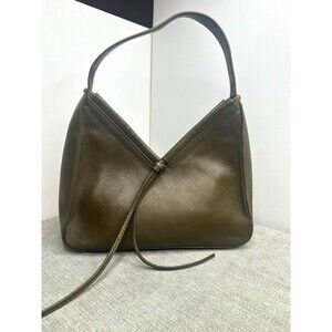 Reformation Medium Chiara Convertible Shoulder Bag – Truffle/Olive. V shape